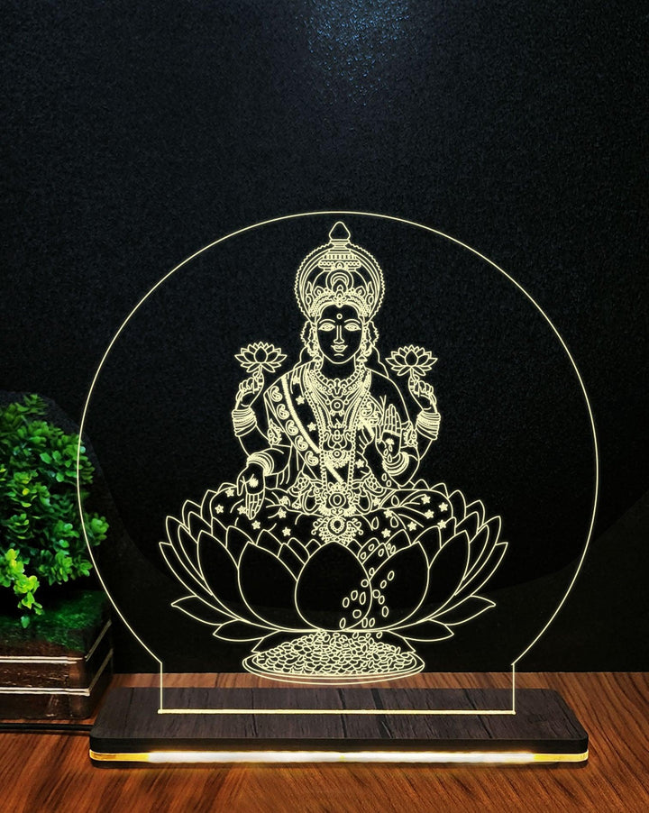 Lakshmi Ji 3D Illusion Lamp - PrintMine Main