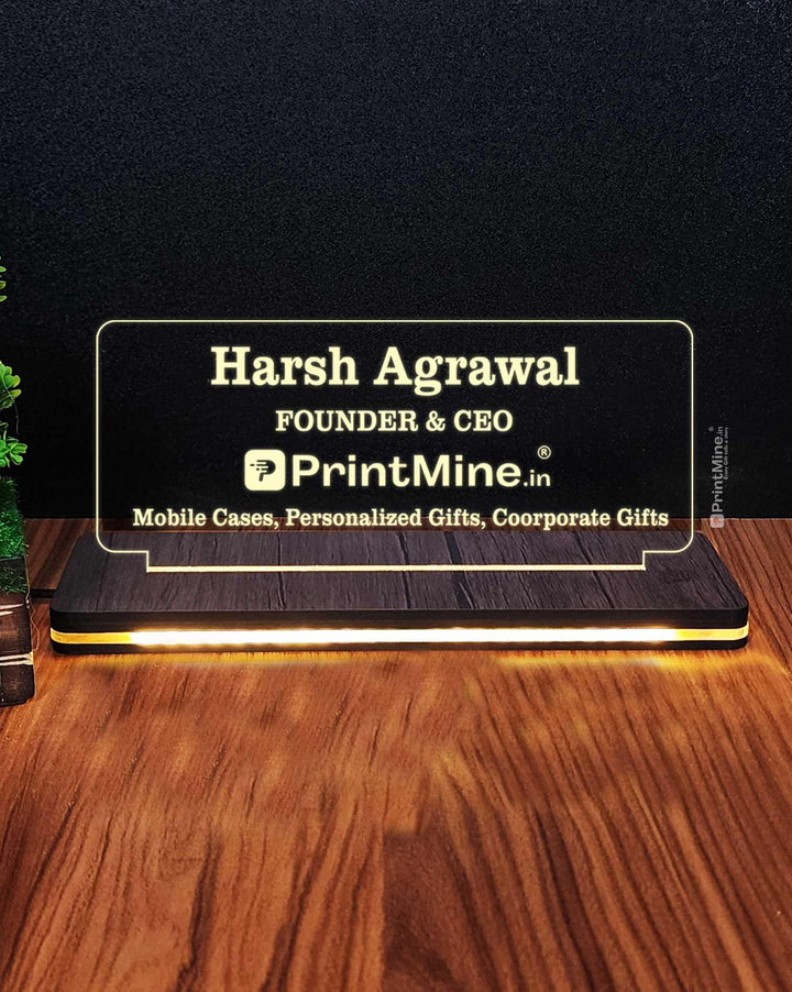 Entrepreneur Name Board Illusion Lamp - PrintMine Main