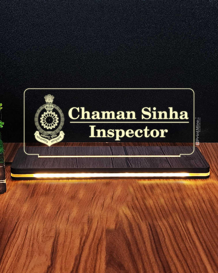 IPS / IAS / Police Name Board Illusion Lamp - PrintMine Main